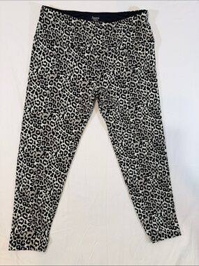 Suave Black Beige & Brown Leopard Print Leggings